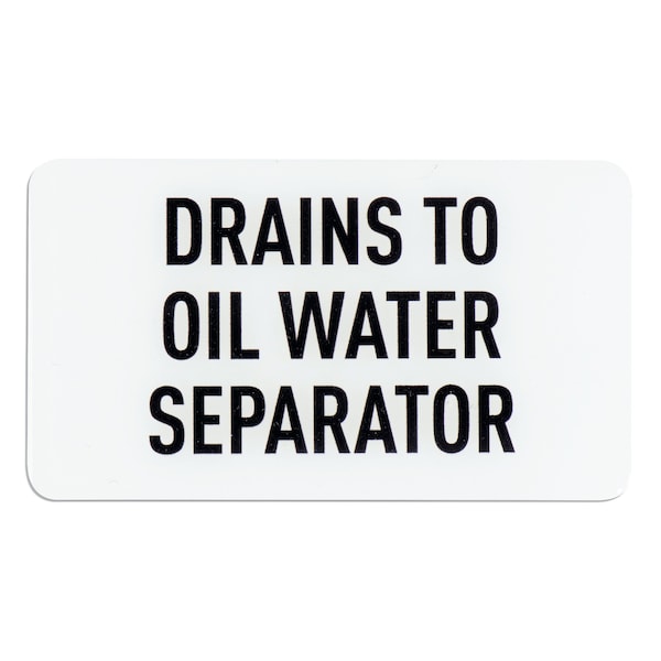 Pig Storm Drain Utility Sign, Drains to Oil Water Seperator, 10PK SGN8201-898 - main